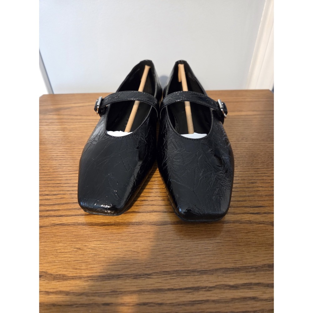 NIB Katy Perry Evie Mary Janes Slip On Flats Black Woman's Size 8.5 - Picture 2 of 4